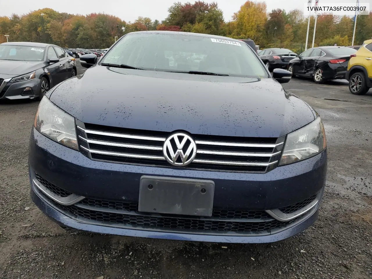 2015 Volkswagen Passat S VIN: 1VWAT7A36FC003907 Lot: 75653704