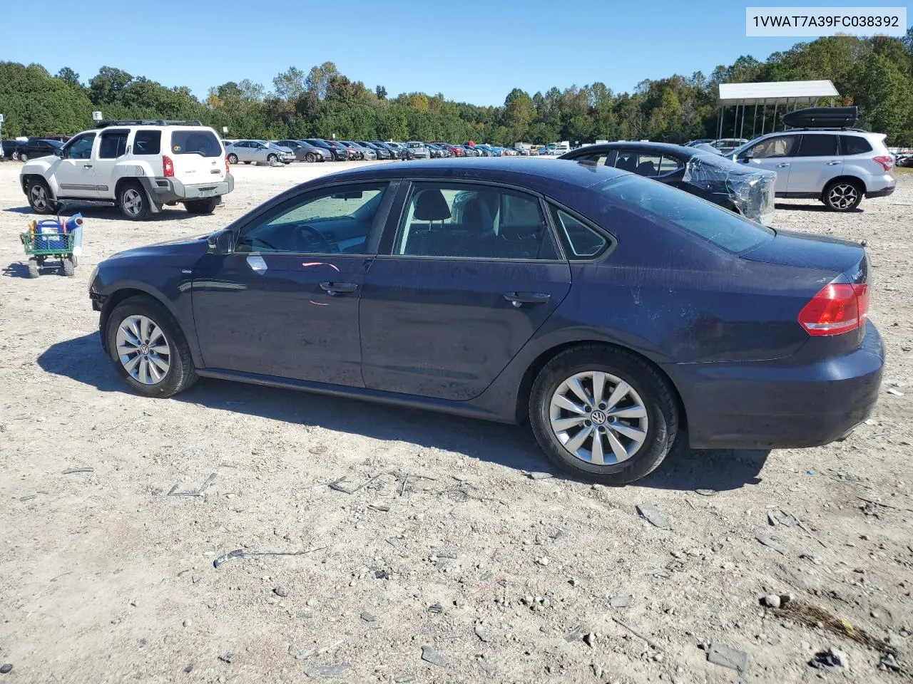 2015 Volkswagen Passat S VIN: 1VWAT7A39FC038392 Lot: 76391464