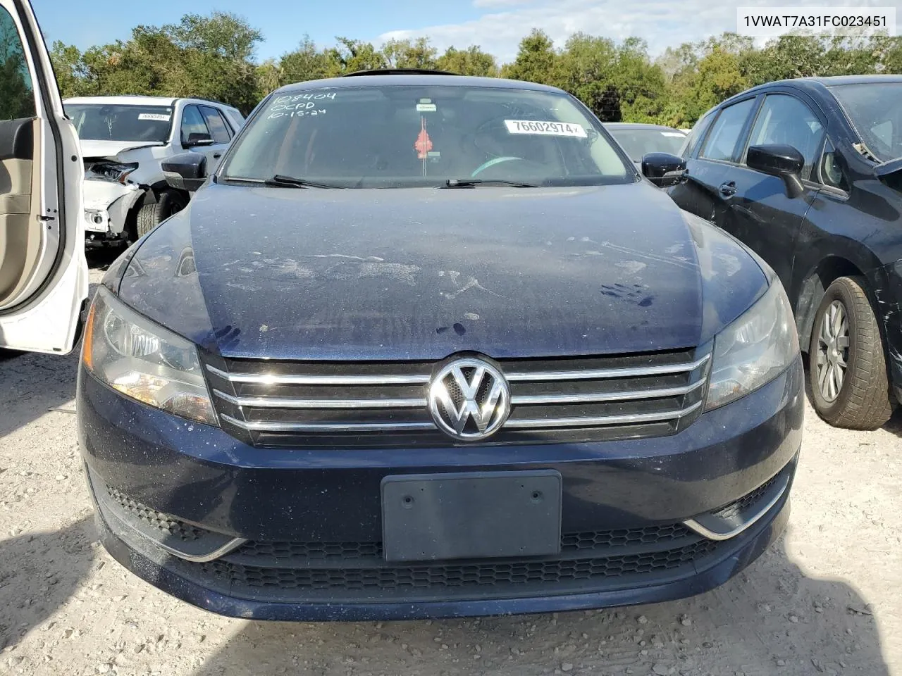 2015 Volkswagen Passat S VIN: 1VWAT7A31FC023451 Lot: 76602974