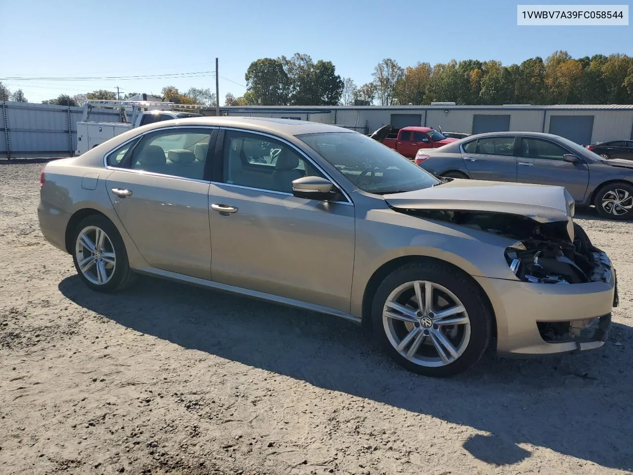 2015 Volkswagen Passat Se VIN: 1VWBV7A39FC058544 Lot: 76694784