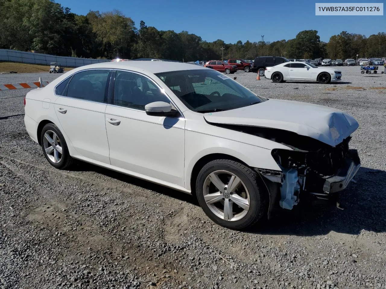 2015 Volkswagen Passat Se VIN: 1VWBS7A35FC011276 Lot: 76923794