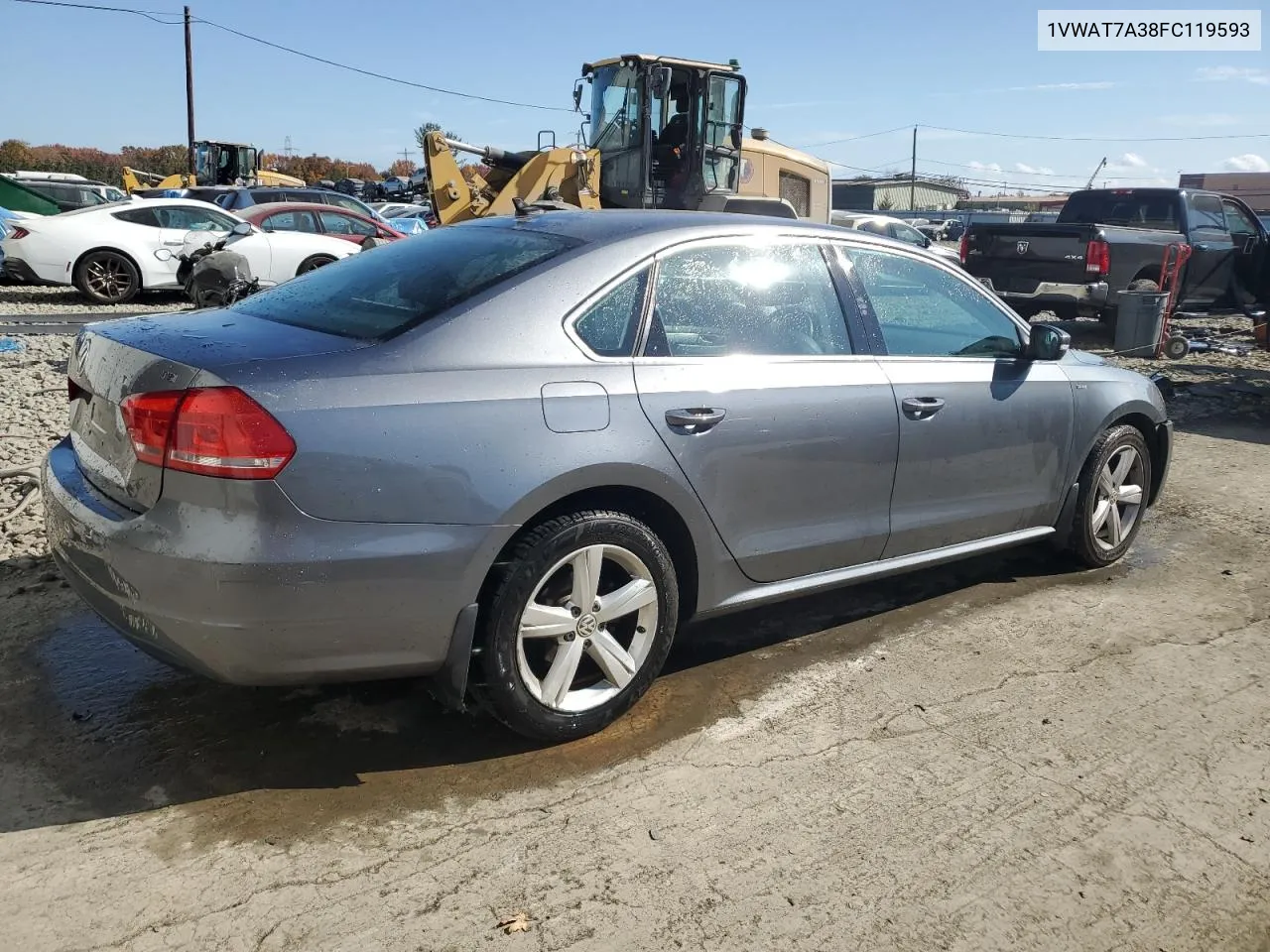 2015 Volkswagen Passat S VIN: 1VWAT7A38FC119593 Lot: 77021044