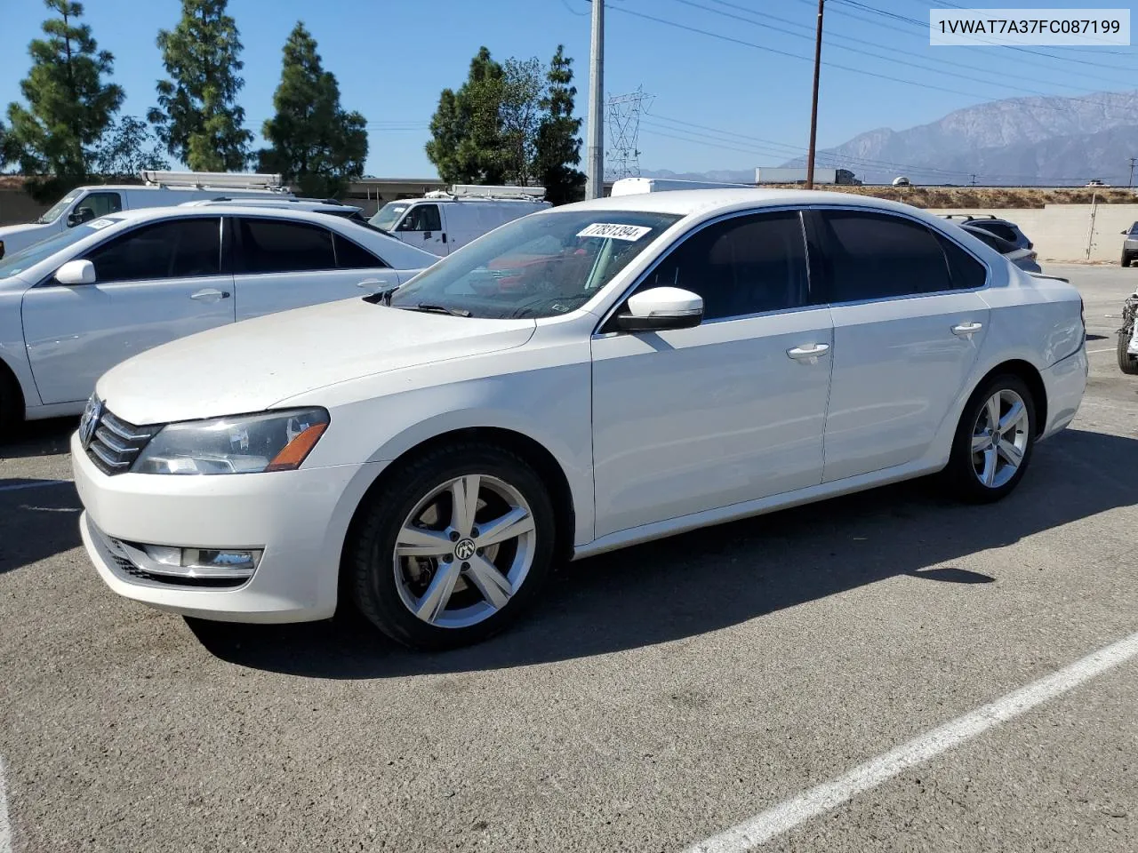 2015 Volkswagen Passat S VIN: 1VWAT7A37FC087199 Lot: 77831394