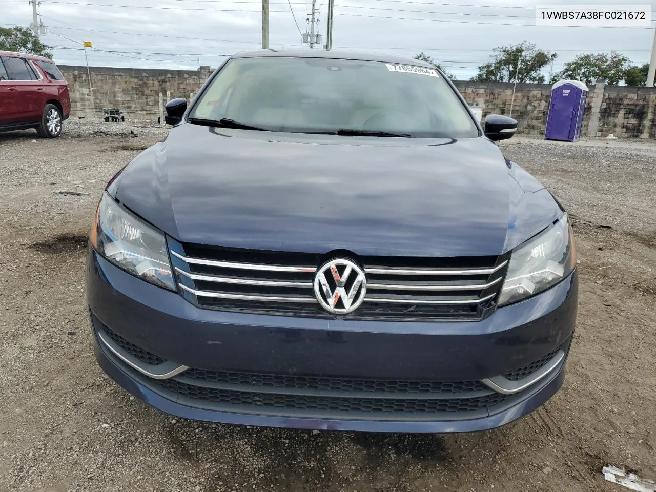 2015 Volkswagen Passat Se VIN: 1VWBS7A38FC021672 Lot: 77855964