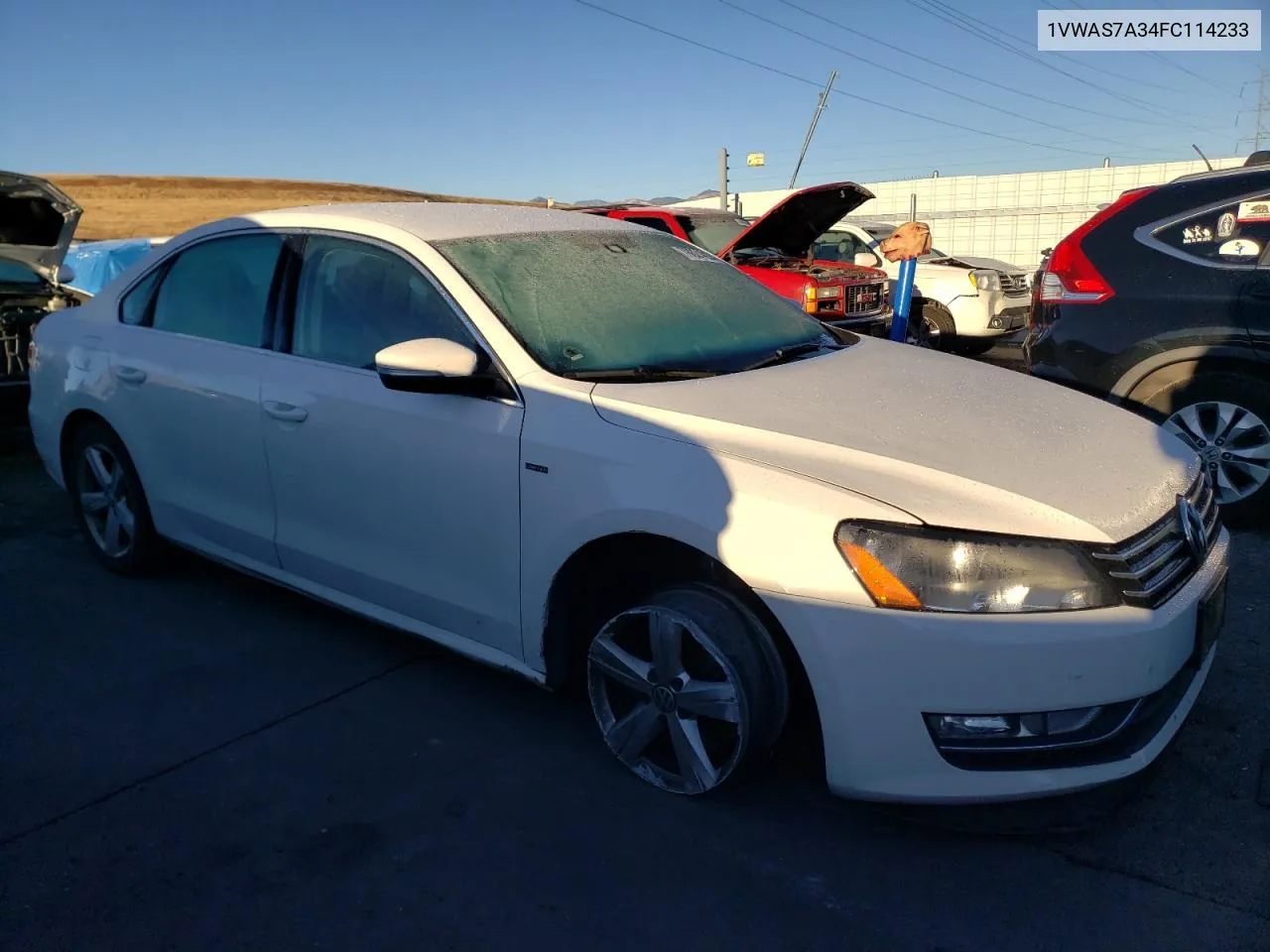 2015 Volkswagen Passat S VIN: 1VWAS7A34FC114233 Lot: 78024024