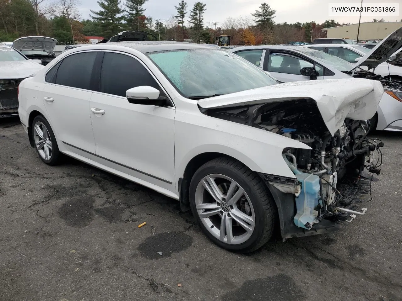 2015 Volkswagen Passat Sel VIN: 1VWCV7A31FC051866 Lot: 78050174