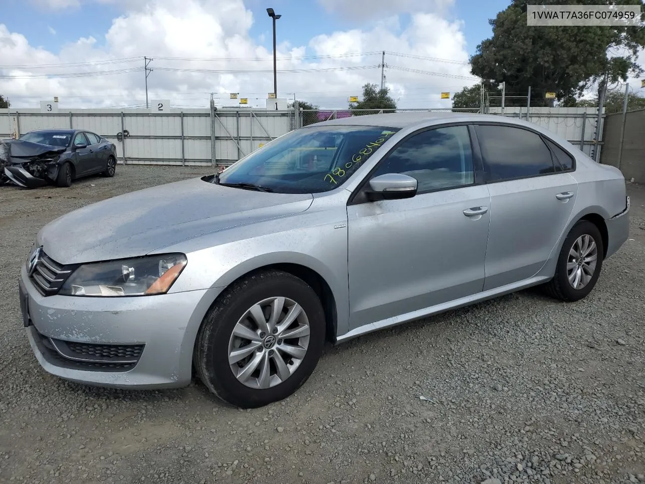 2015 Volkswagen Passat S VIN: 1VWAT7A36FC074959 Lot: 78068404