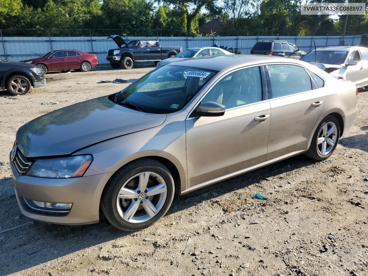 2015 Volkswagen Passat S VIN: 1VWAT7A33FC088897 Lot: 78516304