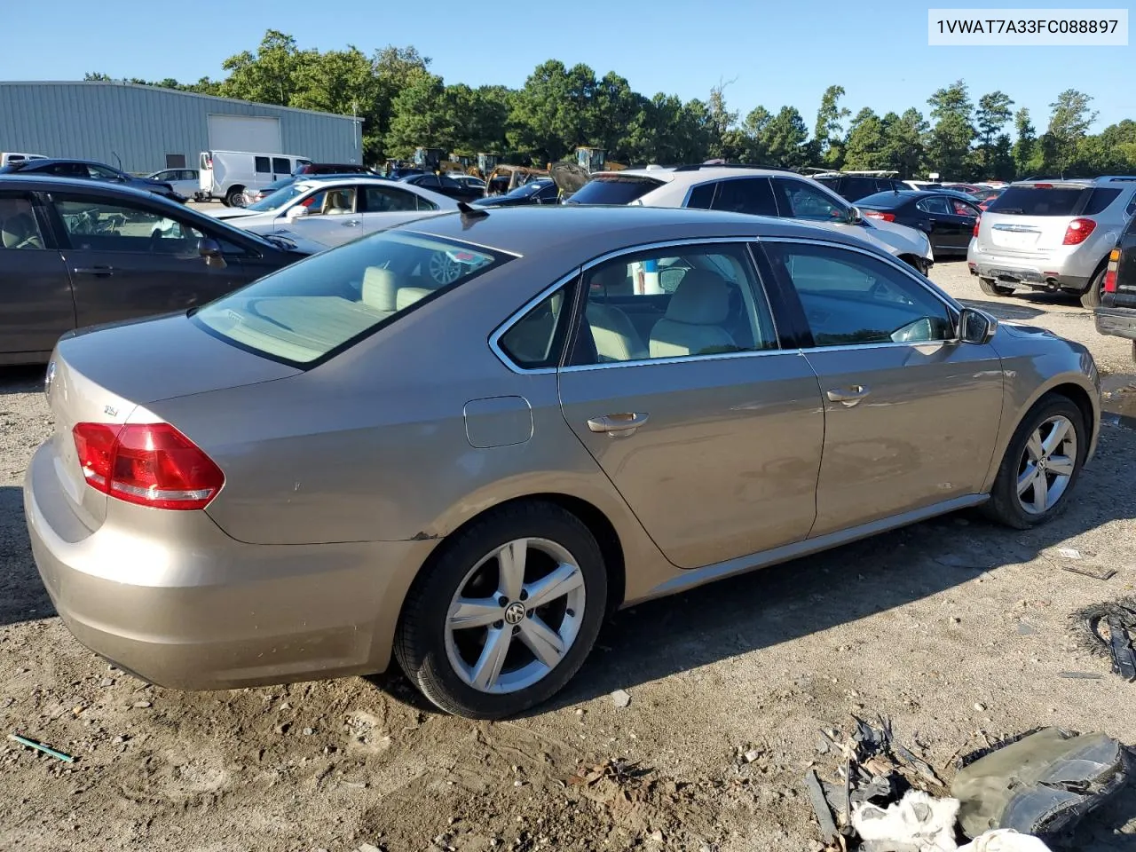 2015 Volkswagen Passat S VIN: 1VWAT7A33FC088897 Lot: 78516304