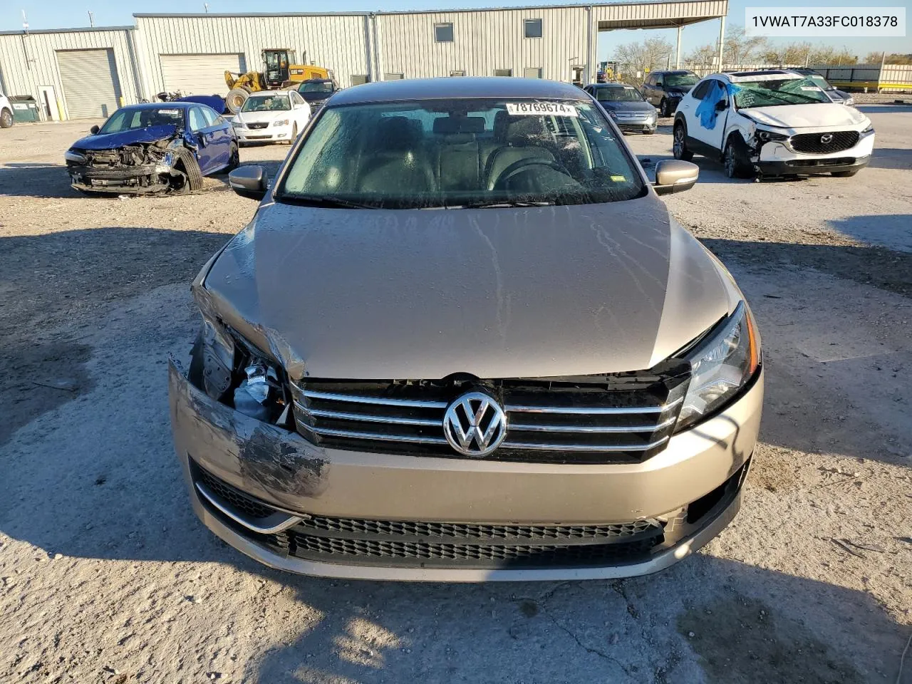 2015 Volkswagen Passat S VIN: 1VWAT7A33FC018378 Lot: 78769674