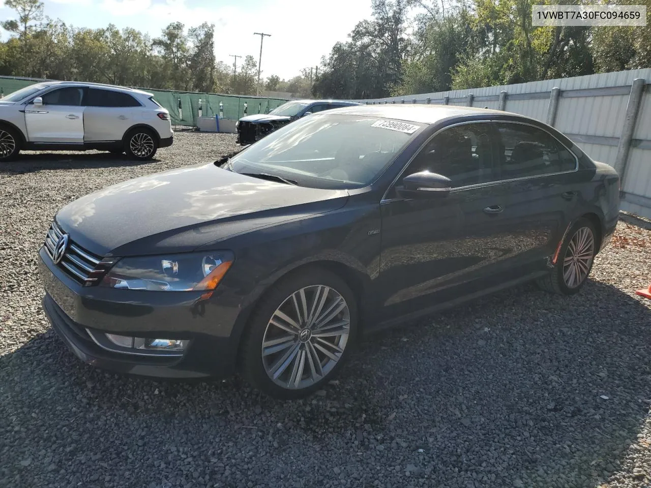 2015 Volkswagen Passat Se VIN: 1VWBT7A30FC094659 Lot: 78990084