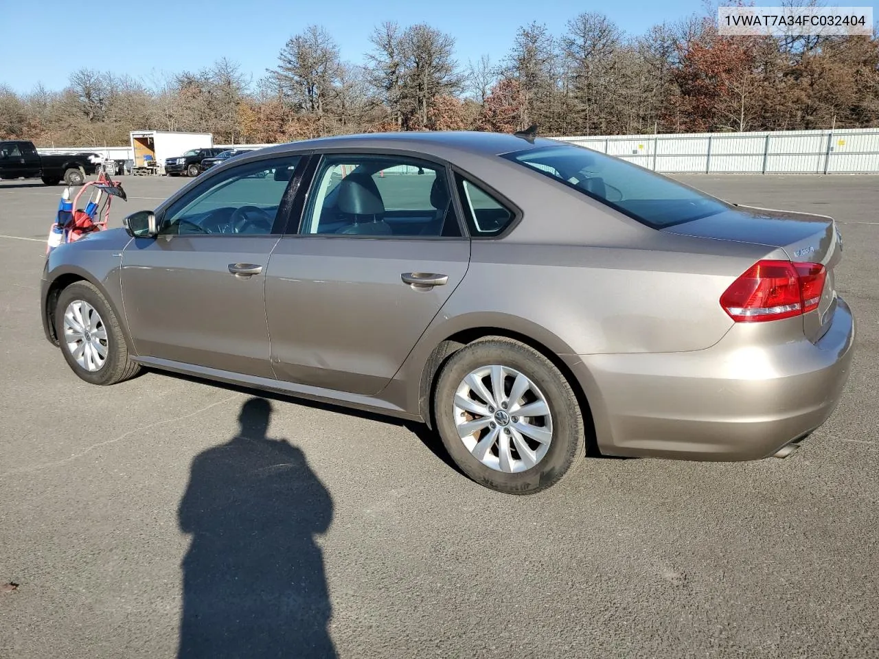 2015 Volkswagen Passat S VIN: 1VWAT7A34FC032404 Lot: 79816394