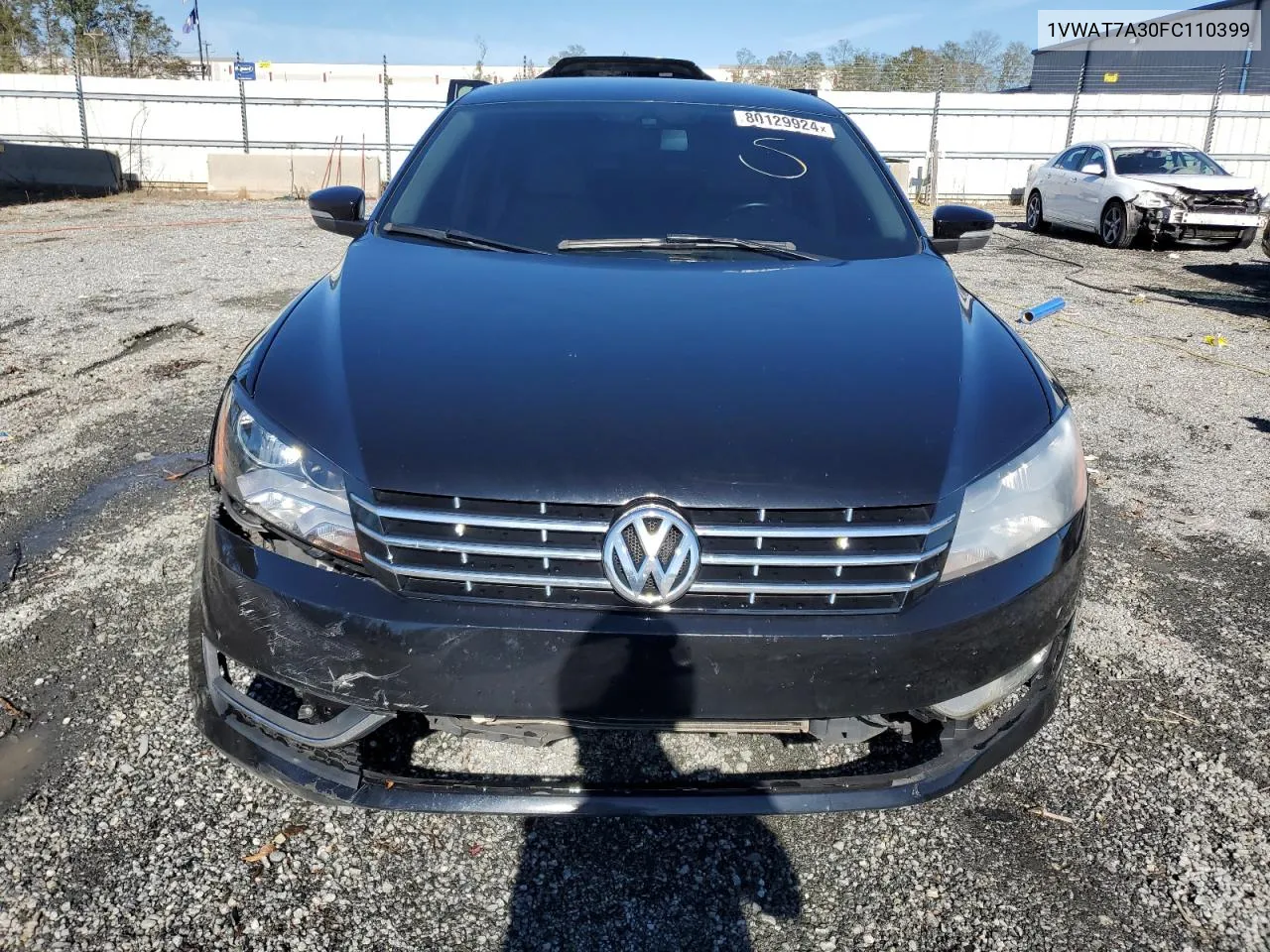 2015 Volkswagen Passat S VIN: 1VWAT7A30FC110399 Lot: 80129924