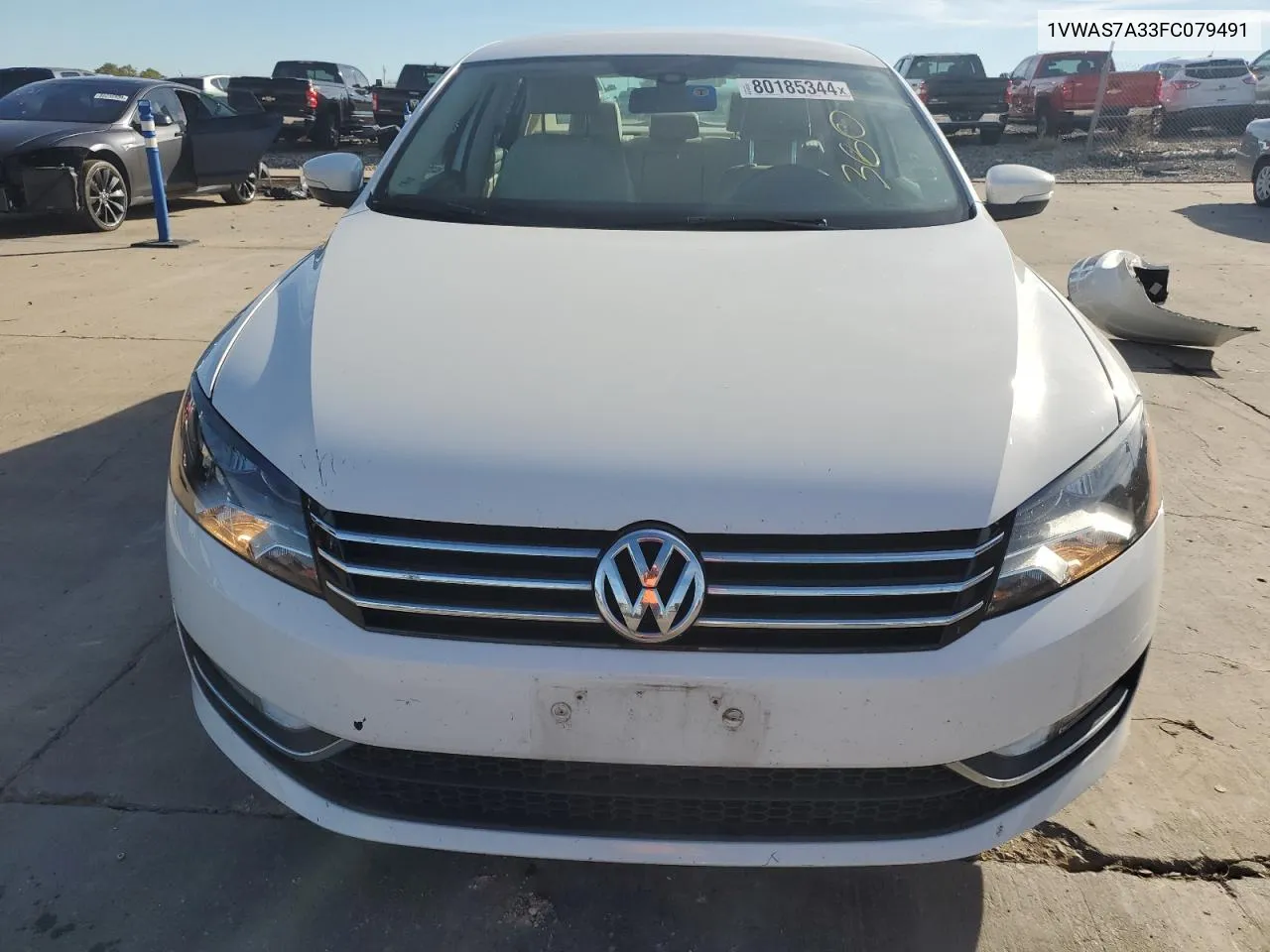 2015 Volkswagen Passat S VIN: 1VWAS7A33FC079491 Lot: 80185344