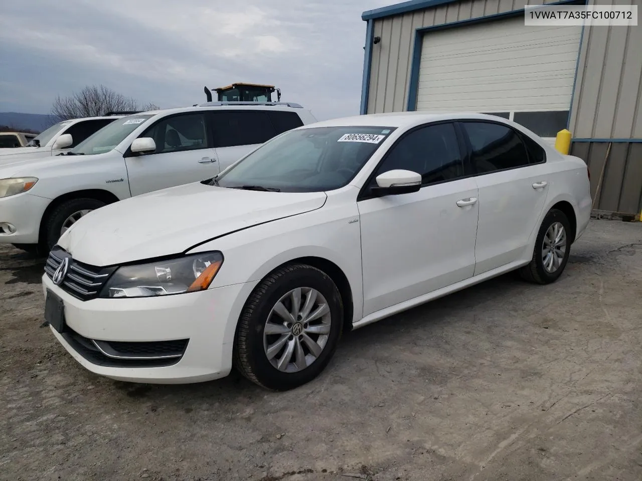 2015 Volkswagen Passat S VIN: 1VWAT7A35FC100712 Lot: 80656294