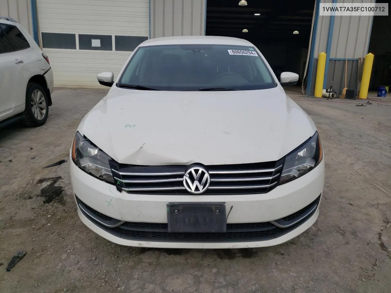 2015 Volkswagen Passat S VIN: 1VWAT7A35FC100712 Lot: 80656294