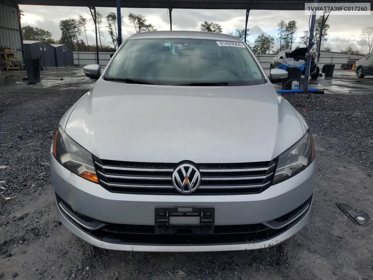 2015 Volkswagen Passat S VIN: 1VWAT7A38FC017260 Lot: 81429564