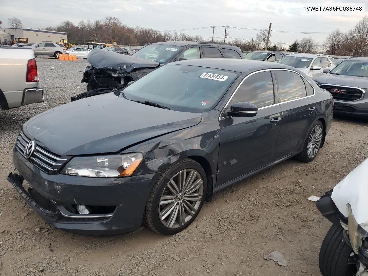 2015 Volkswagen Passat Se VIN: 1VWBT7A36FC036748 Lot: 81534854