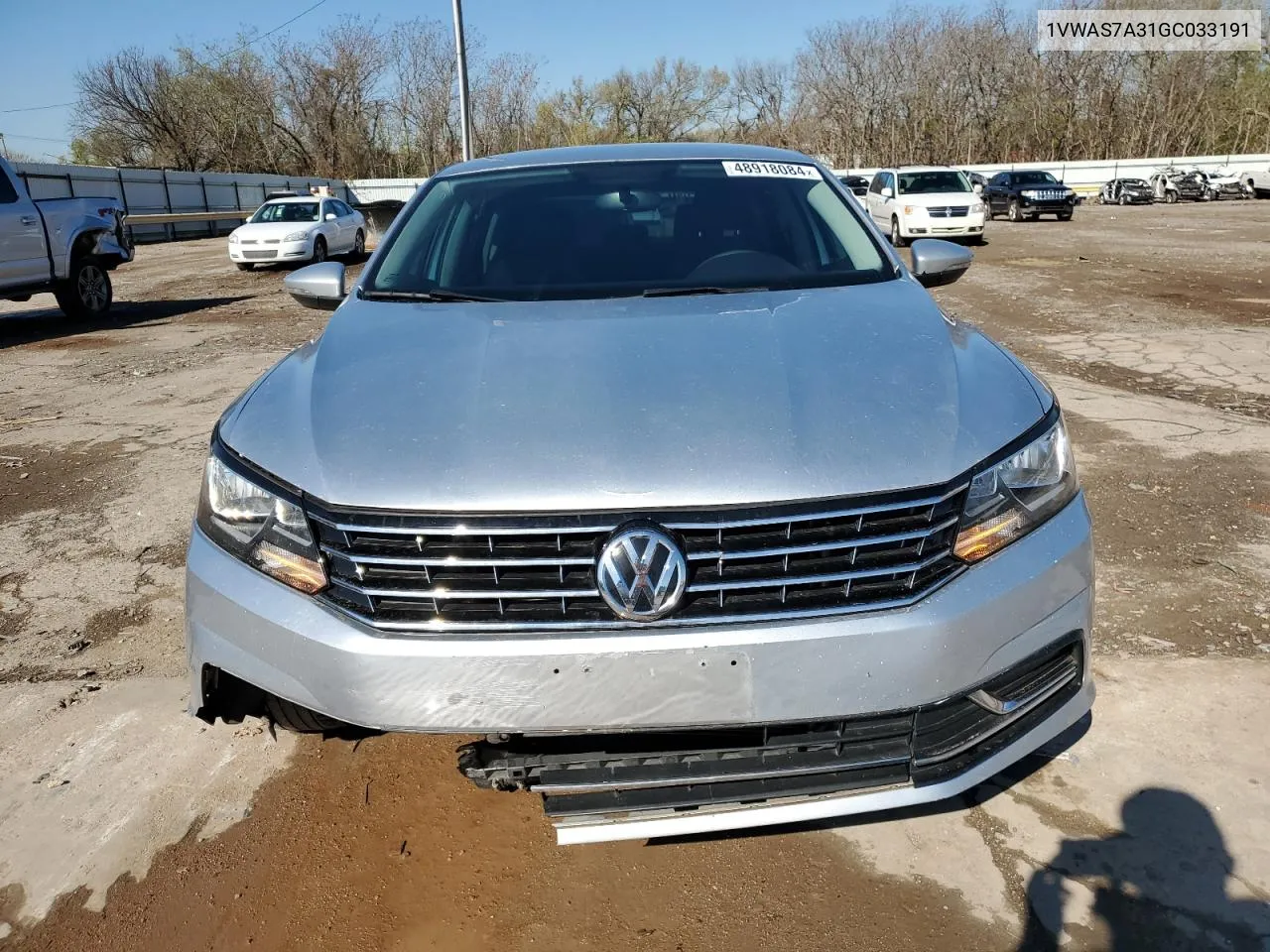 2016 Volkswagen Passat S VIN: 1VWAS7A31GC033191 Lot: 48918084