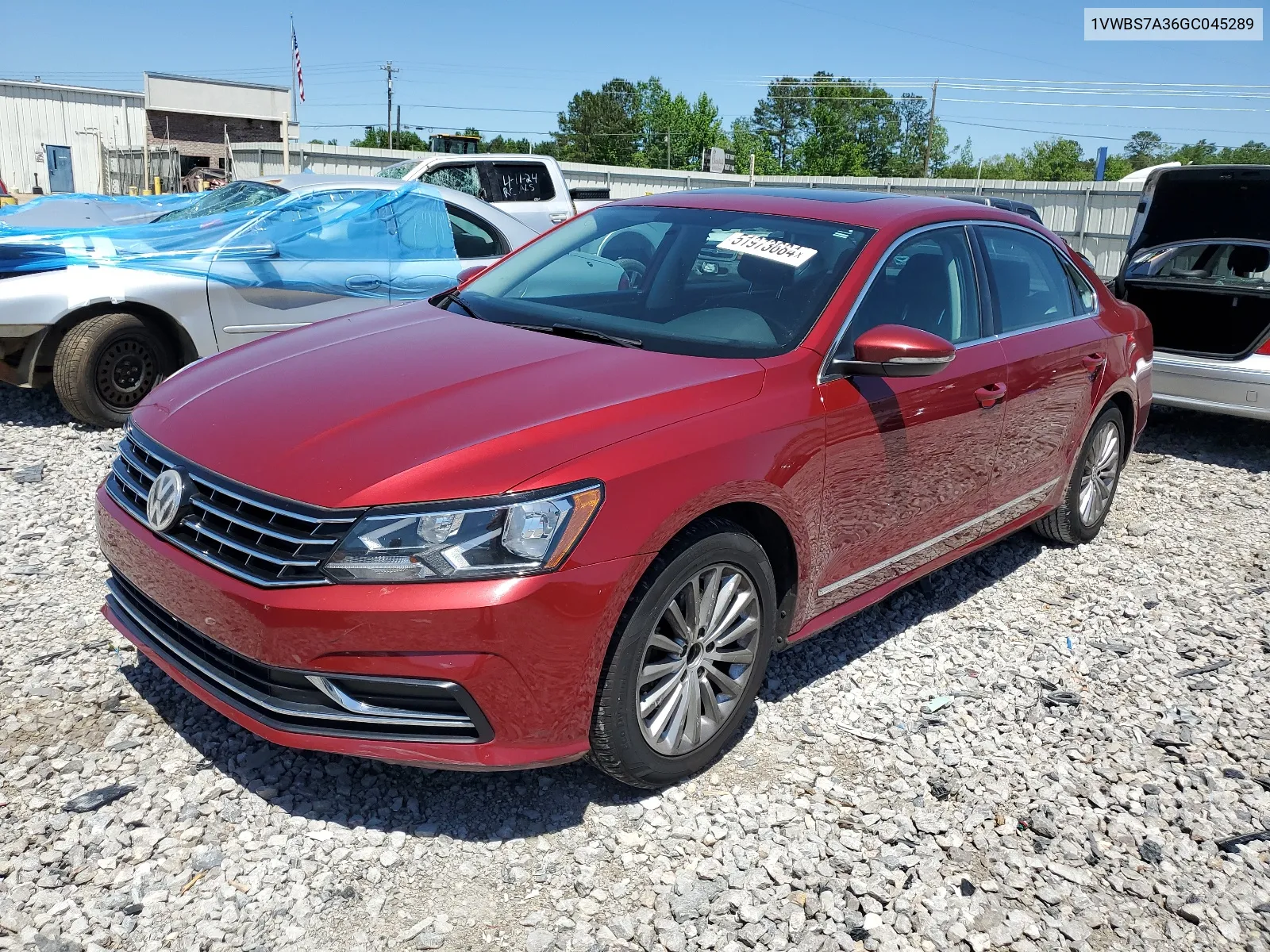 2016 Volkswagen Passat Se VIN: 1VWBS7A36GC045289 Lot: 51973684