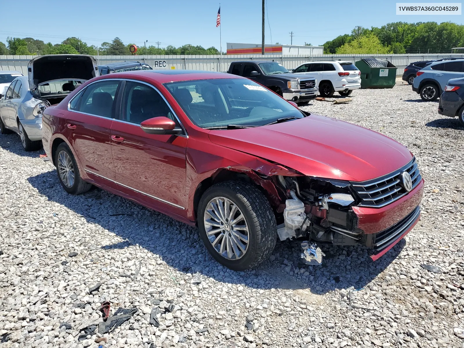 2016 Volkswagen Passat Se VIN: 1VWBS7A36GC045289 Lot: 51973684