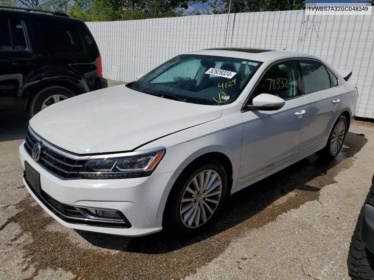 2016 Volkswagen Passat Se VIN: 1VWBS7A32GC048349 Lot: 52929324