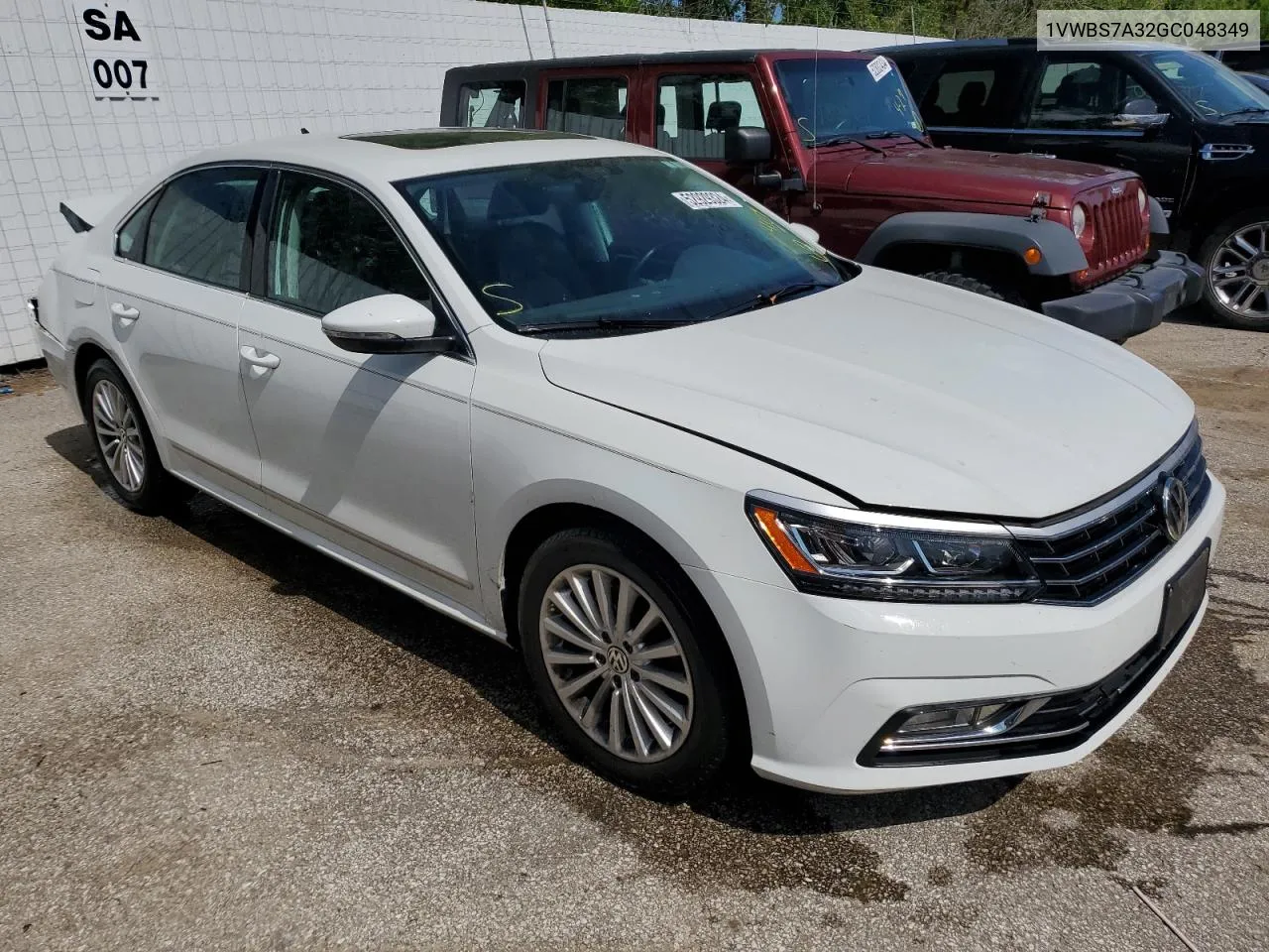 2016 Volkswagen Passat Se VIN: 1VWBS7A32GC048349 Lot: 52929324