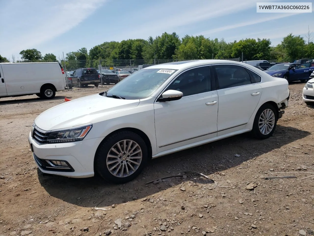 2016 Volkswagen Passat Se VIN: 1VWBT7A36GC060226 Lot: 59924904