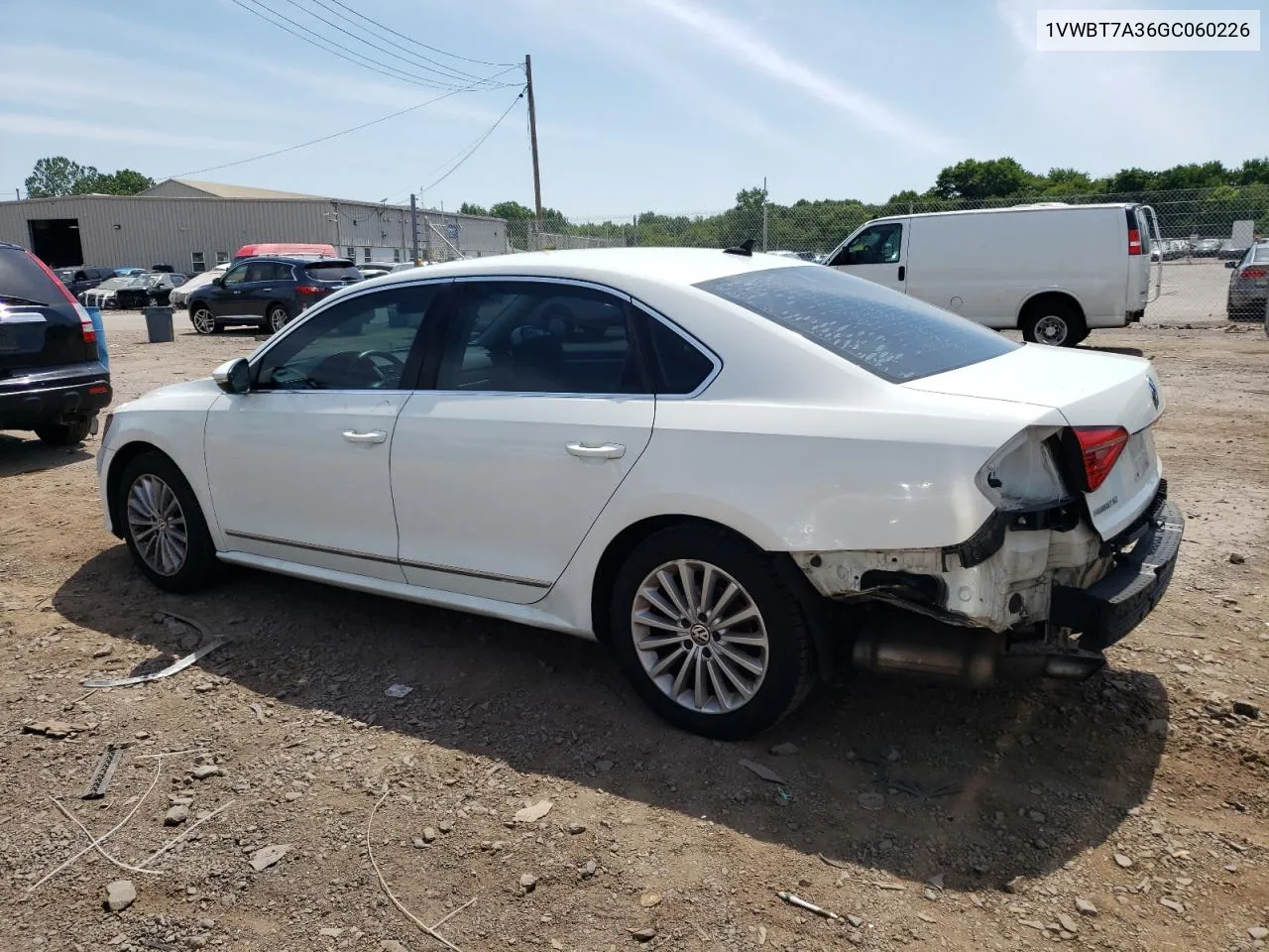 2016 Volkswagen Passat Se VIN: 1VWBT7A36GC060226 Lot: 59924904