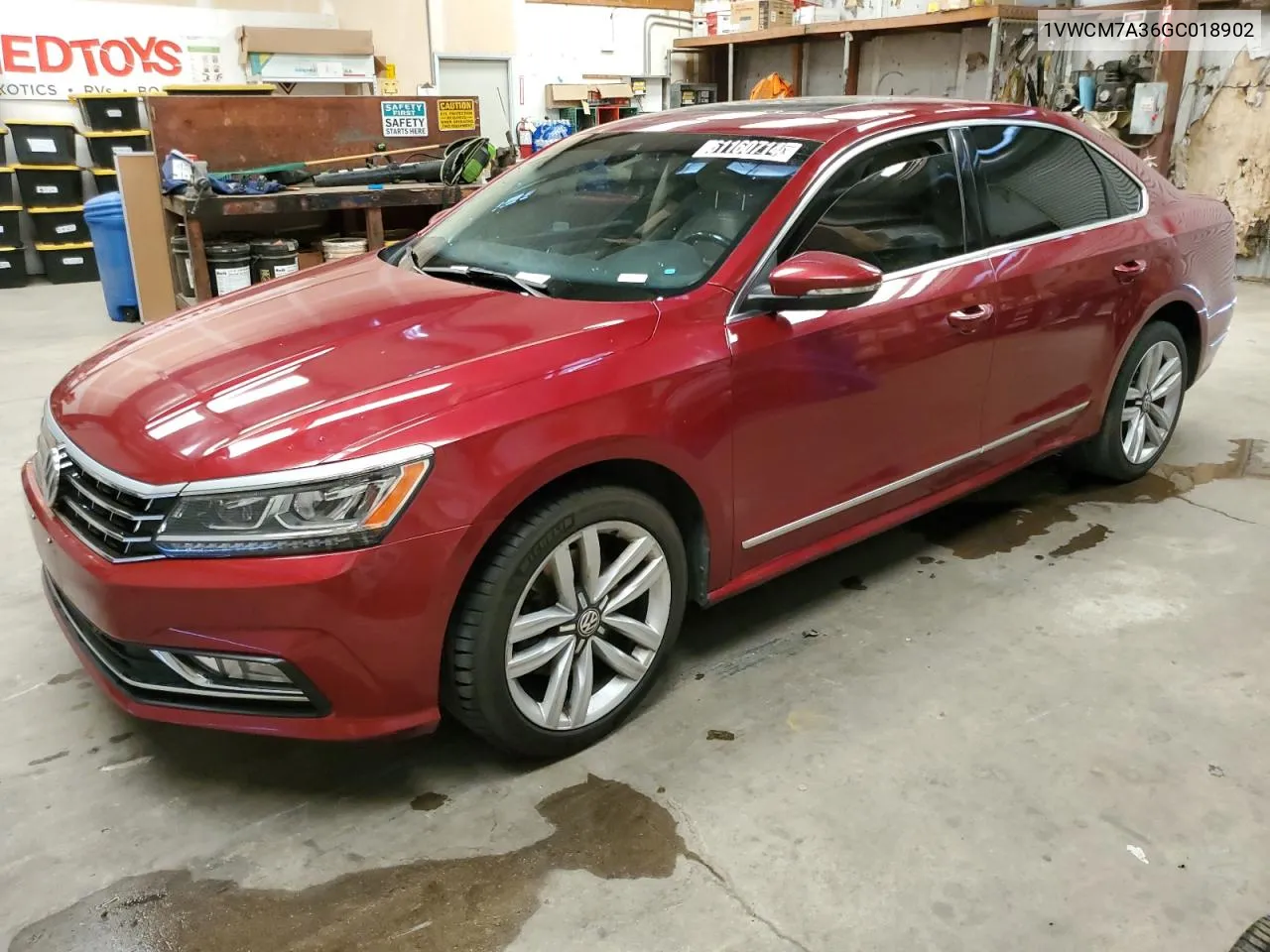 2016 Volkswagen Passat Sel Premium VIN: 1VWCM7A36GC018902 Lot: 61160714