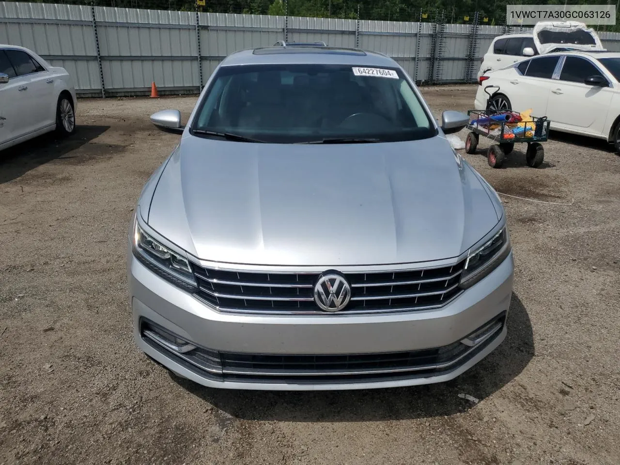 2016 Volkswagen Passat Sel VIN: 1VWCT7A30GC063126 Lot: 64227604