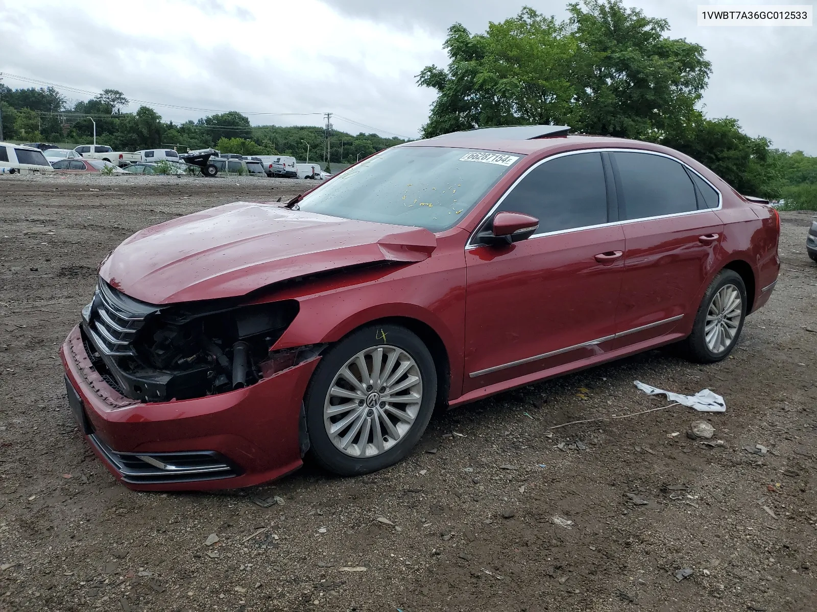 2016 Volkswagen Passat Se VIN: 1VWBT7A36GC012533 Lot: 66287154