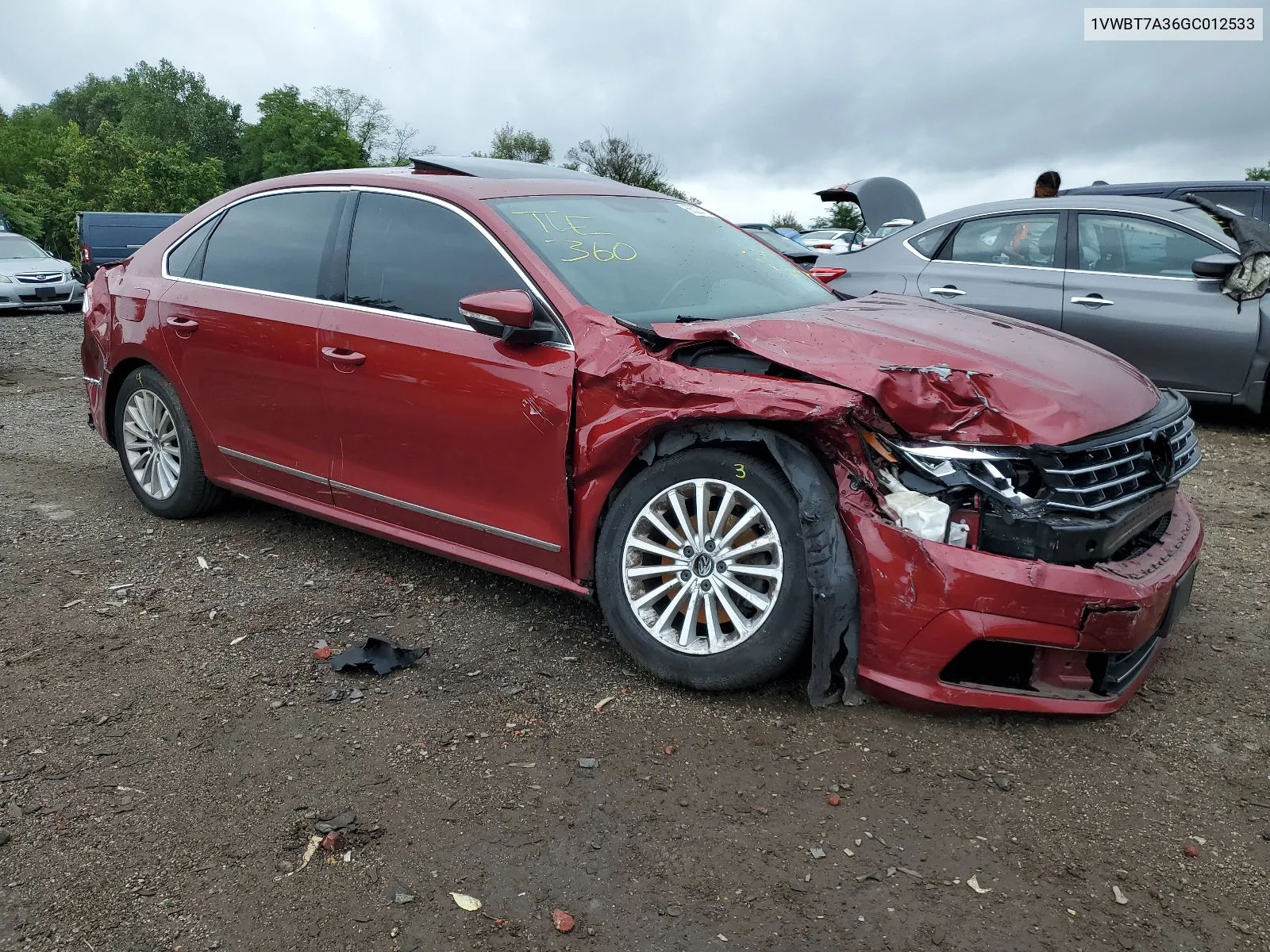 2016 Volkswagen Passat Se VIN: 1VWBT7A36GC012533 Lot: 66287154