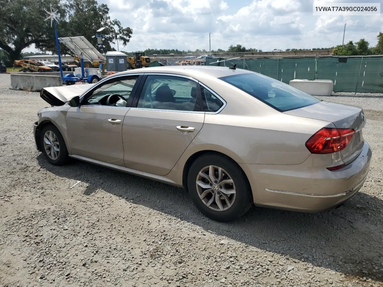 2016 Volkswagen Passat S VIN: 1VWAT7A39GC024056 Lot: 67960014