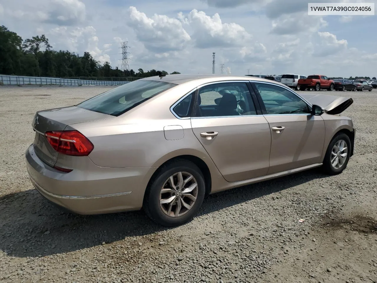 2016 Volkswagen Passat S VIN: 1VWAT7A39GC024056 Lot: 67960014