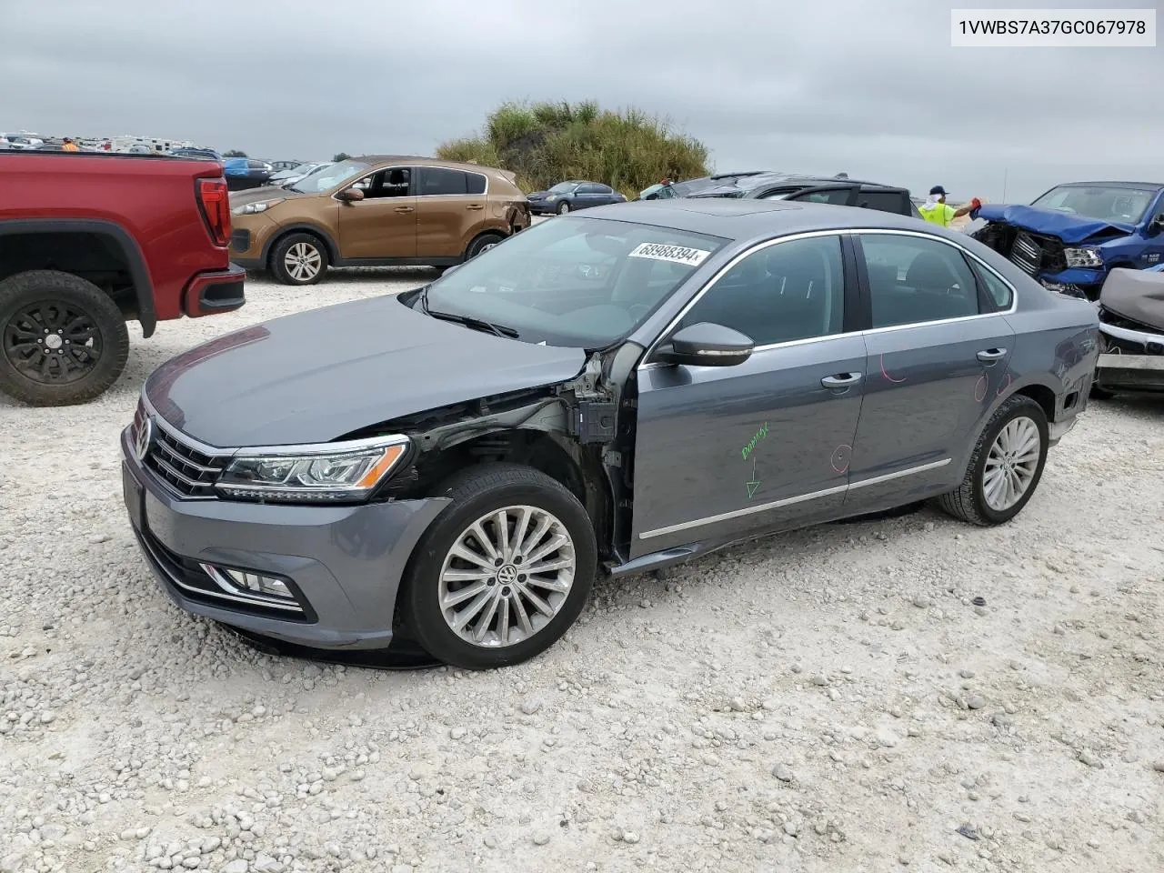 2016 Volkswagen Passat Se VIN: 1VWBS7A37GC067978 Lot: 68988394