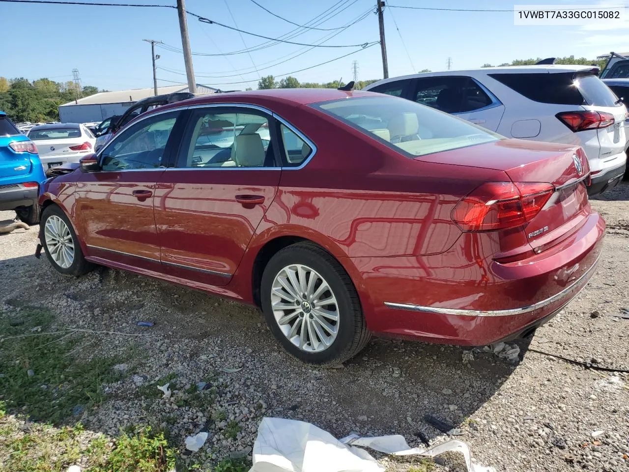 2016 Volkswagen Passat Se VIN: 1VWBT7A33GC015082 Lot: 69211804