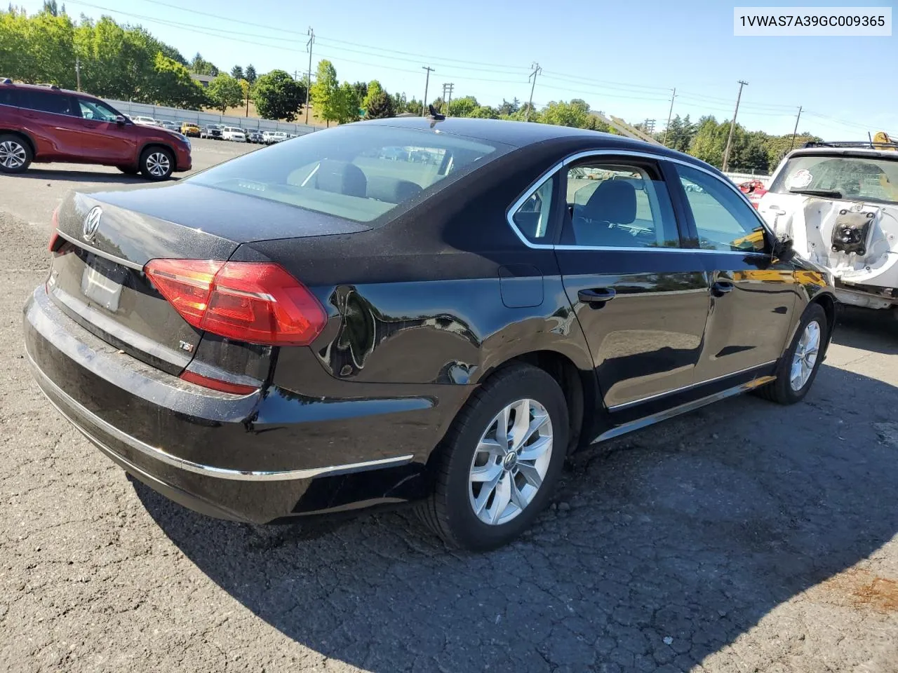 2016 Volkswagen Passat S VIN: 1VWAS7A39GC009365 Lot: 70786934