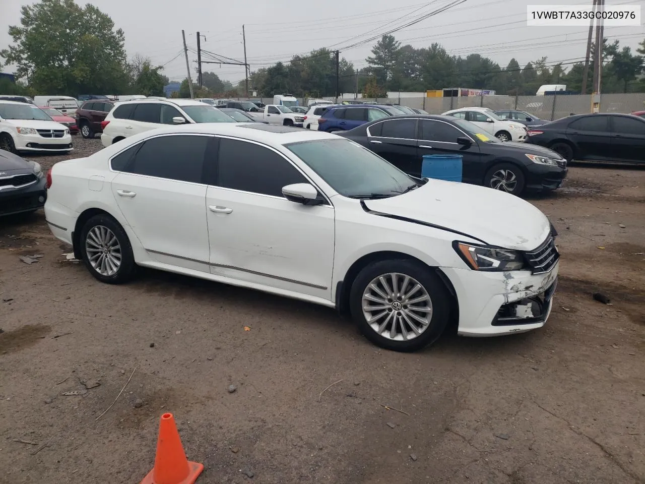 2016 Volkswagen Passat Se VIN: 1VWBT7A33GC020976 Lot: 71183534