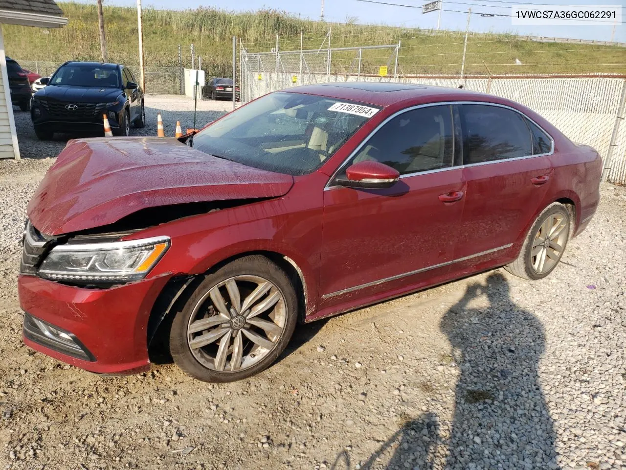 2016 Volkswagen Passat Sel VIN: 1VWCS7A36GC062291 Lot: 71387954