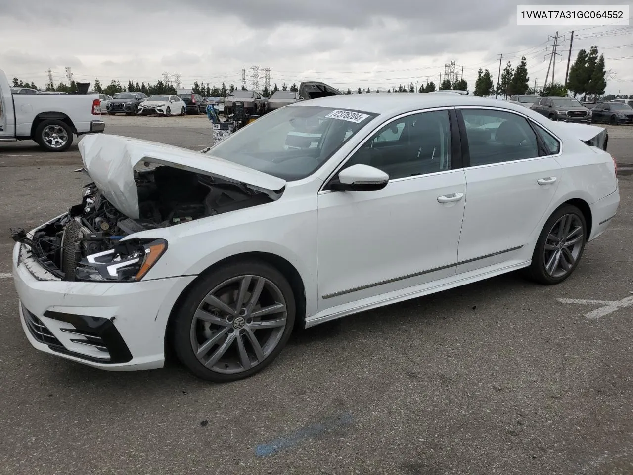 2016 Volkswagen Passat S VIN: 1VWAT7A31GC064552 Lot: 72376204