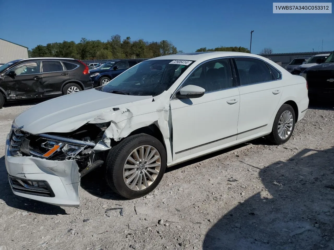 2016 Volkswagen Passat Se VIN: 1VWBS7A34GC053312 Lot: 72906414