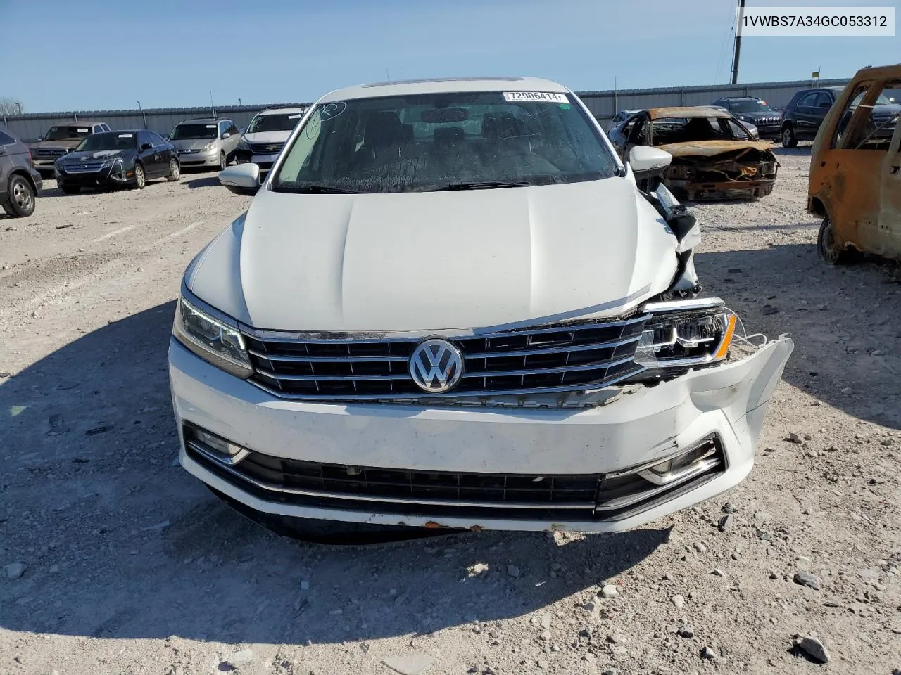 2016 Volkswagen Passat Se VIN: 1VWBS7A34GC053312 Lot: 72906414