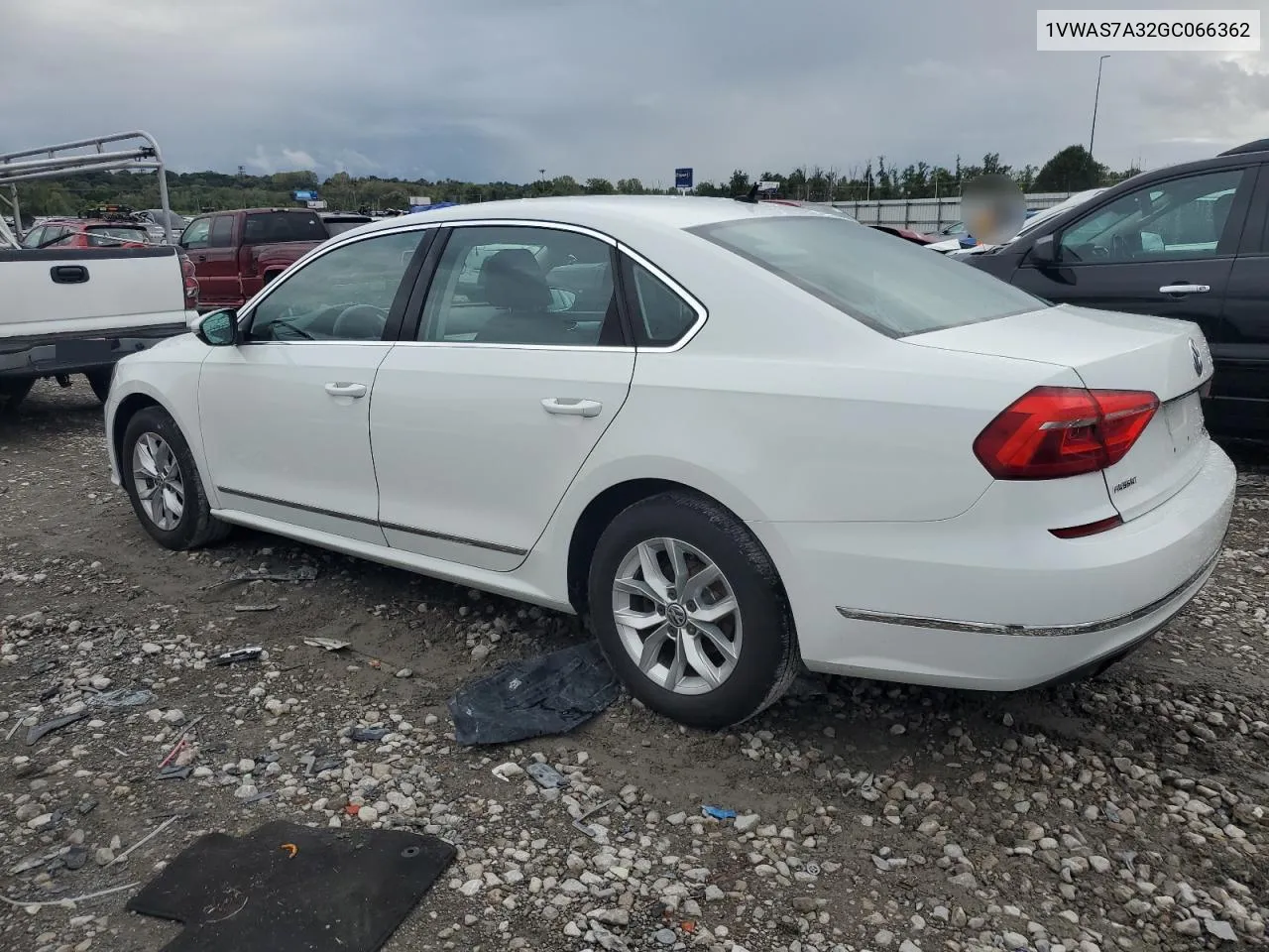 2016 Volkswagen Passat S VIN: 1VWAS7A32GC066362 Lot: 72909344