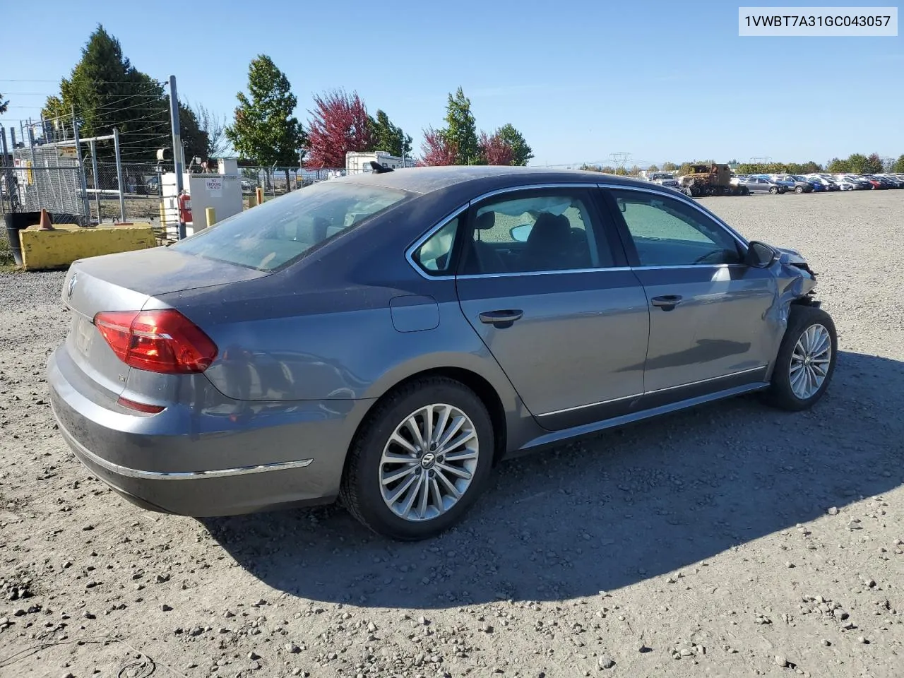 2016 Volkswagen Passat Se VIN: 1VWBT7A31GC043057 Lot: 72972604