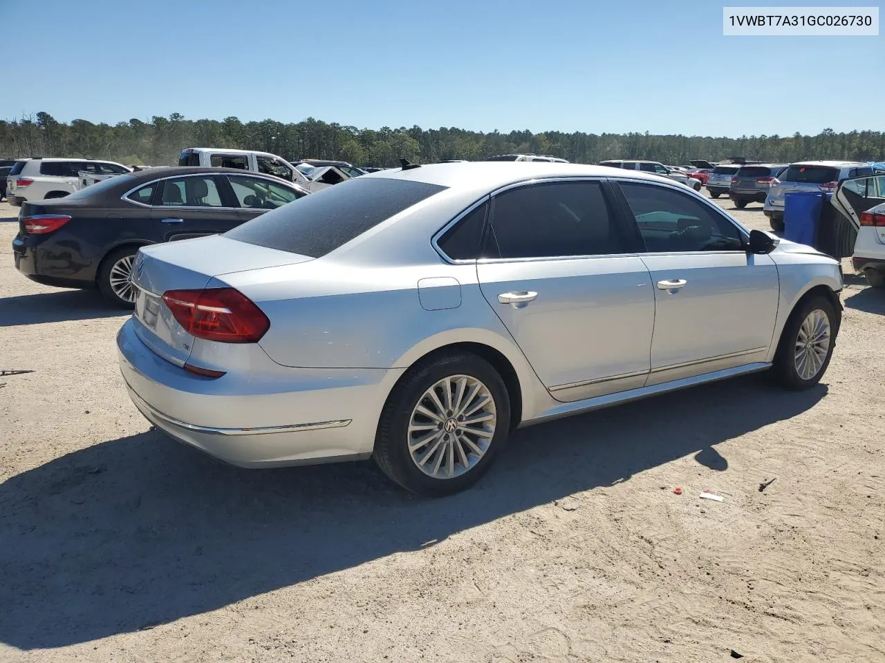 2016 Volkswagen Passat Se VIN: 1VWBT7A31GC026730 Lot: 74076944