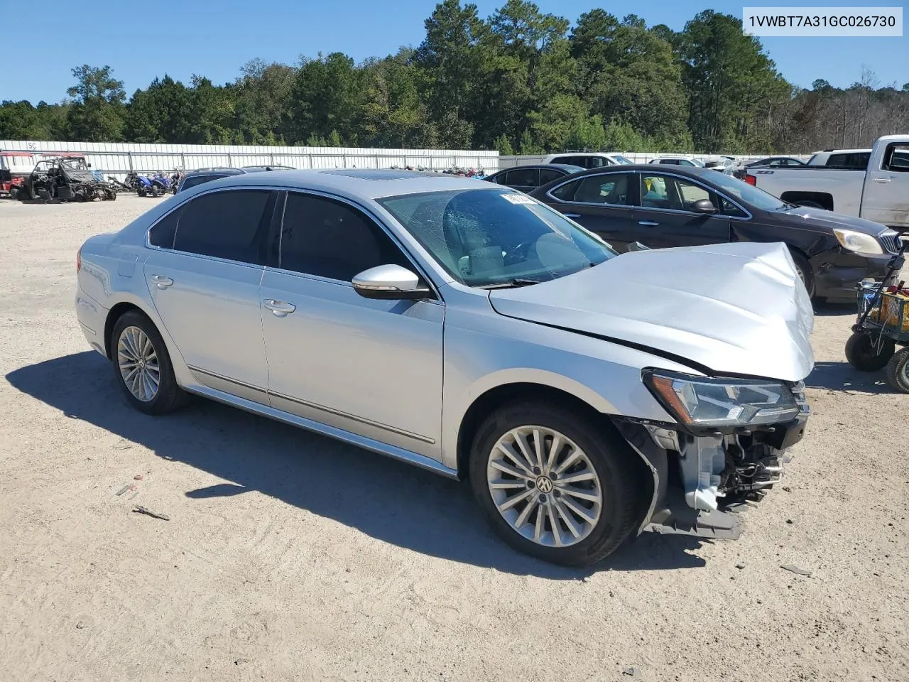 2016 Volkswagen Passat Se VIN: 1VWBT7A31GC026730 Lot: 74076944