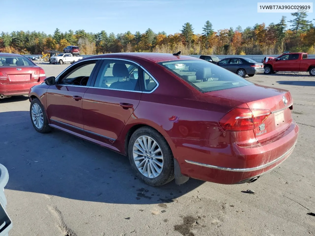 2016 Volkswagen Passat Se VIN: 1VWBT7A39GC029939 Lot: 74688494