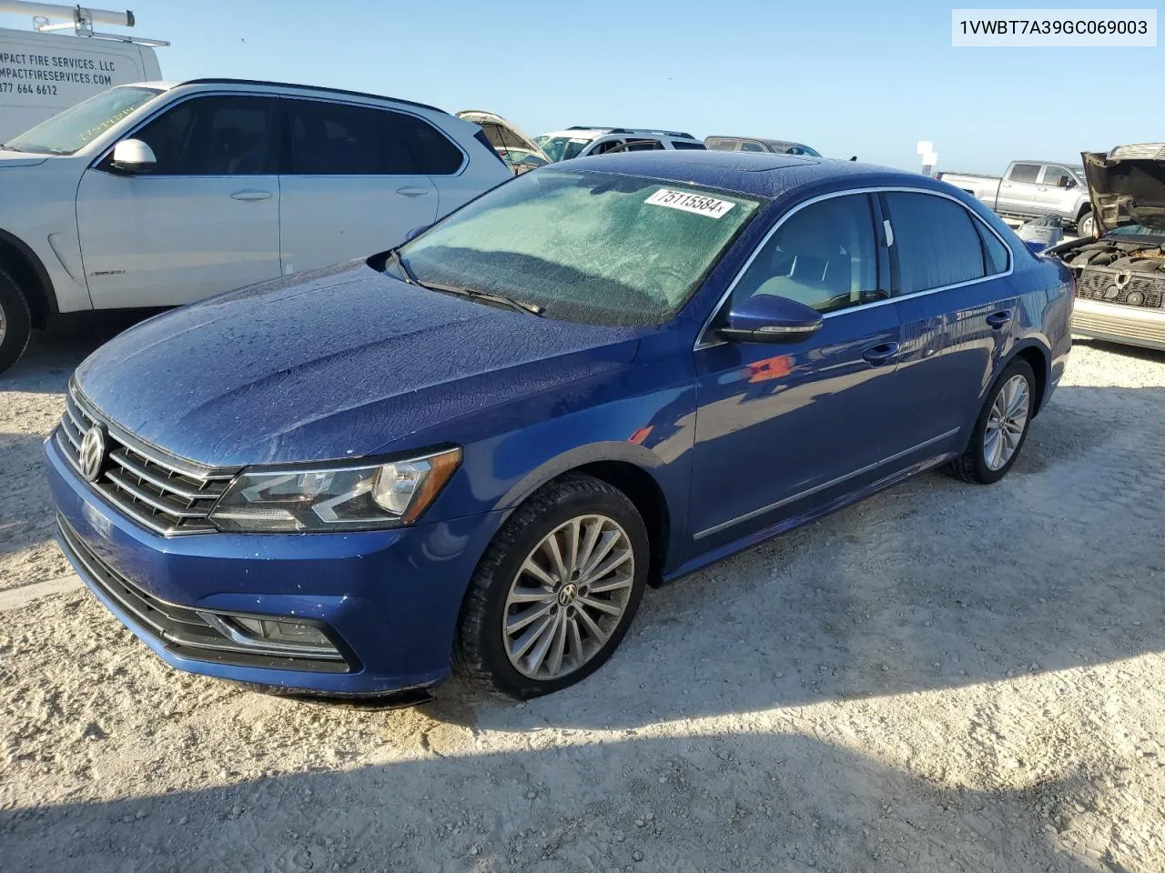 2016 Volkswagen Passat Se VIN: 1VWBT7A39GC069003 Lot: 75115584