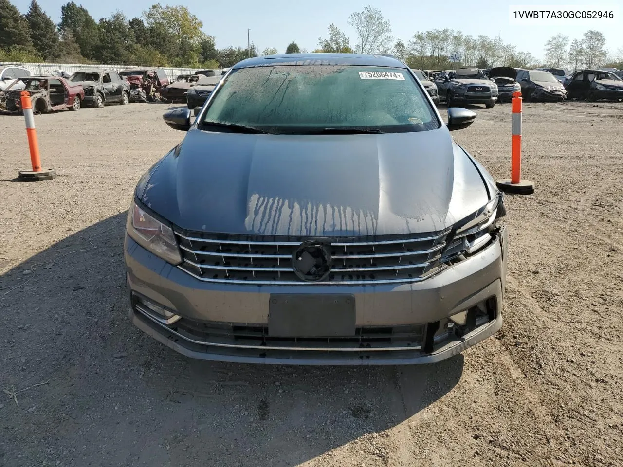 2016 Volkswagen Passat Se VIN: 1VWBT7A30GC052946 Lot: 75266474